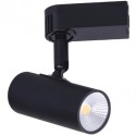 FARETTO SPOT LED ORIENTABILE ARES NERO PER BINARIO MONOFASE