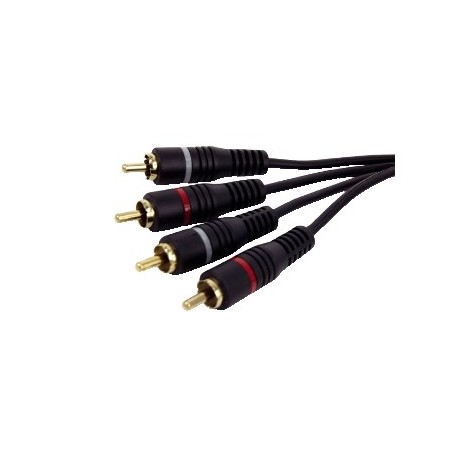 CAVO AUDIO HIGH END GOLD CONDUTTORE IN RAME 2 SPINE RCA / 2 SPINE RCA 3 METRI