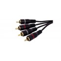 CAVO AUDIO HIGH END GOLD CONDUTTORE IN RAME 2 SPINE RCA / 2 SPINE RCA 3 METRI