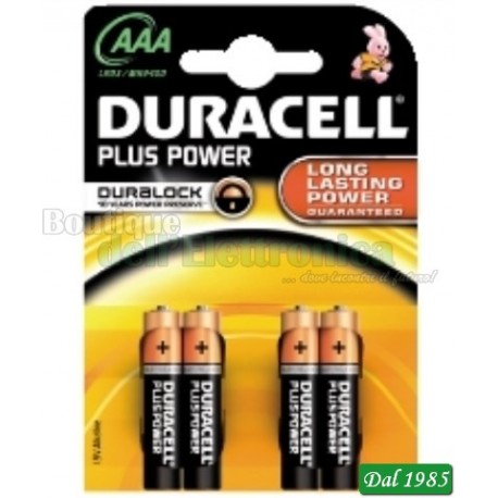 PILE MINI STILO AAA PLUS POWER DURACELL